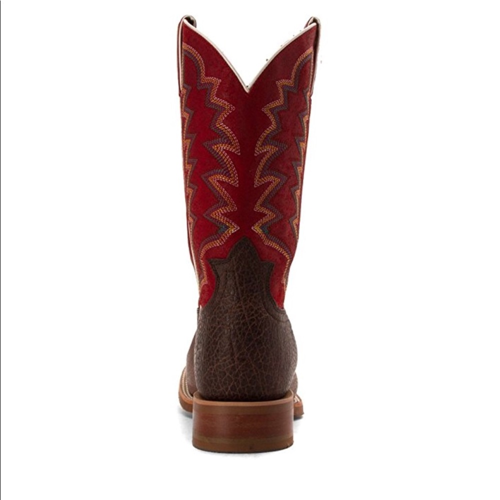 Tony Lama Cowboy Distressed Leather Boots - Picture 4 of 5